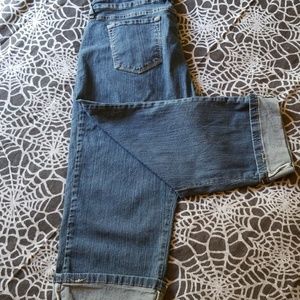 Riders stretchy denim cuffed capri